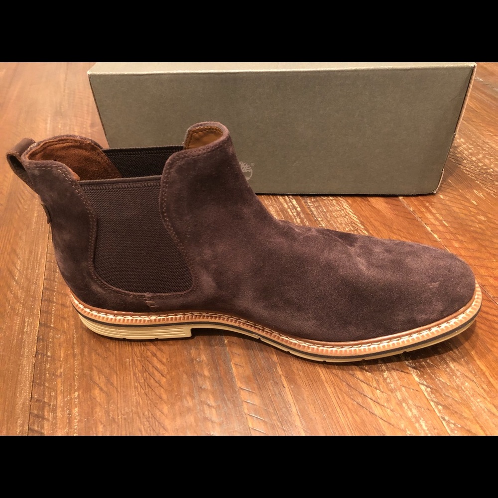 Timberland Suede slip on boots NWT